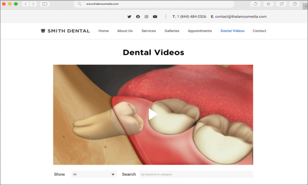 Dental patient education videos for your website
