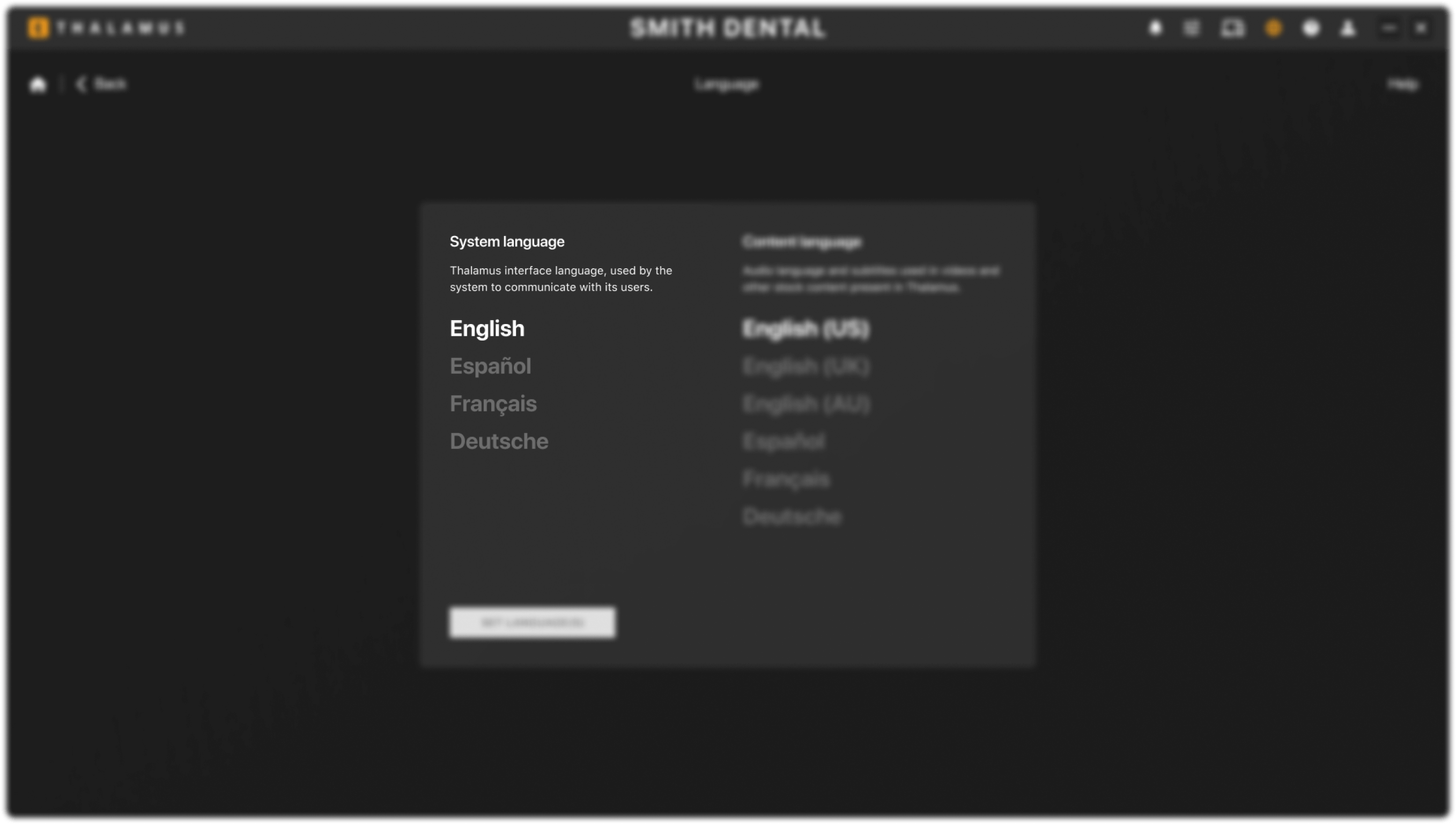 Manage media language